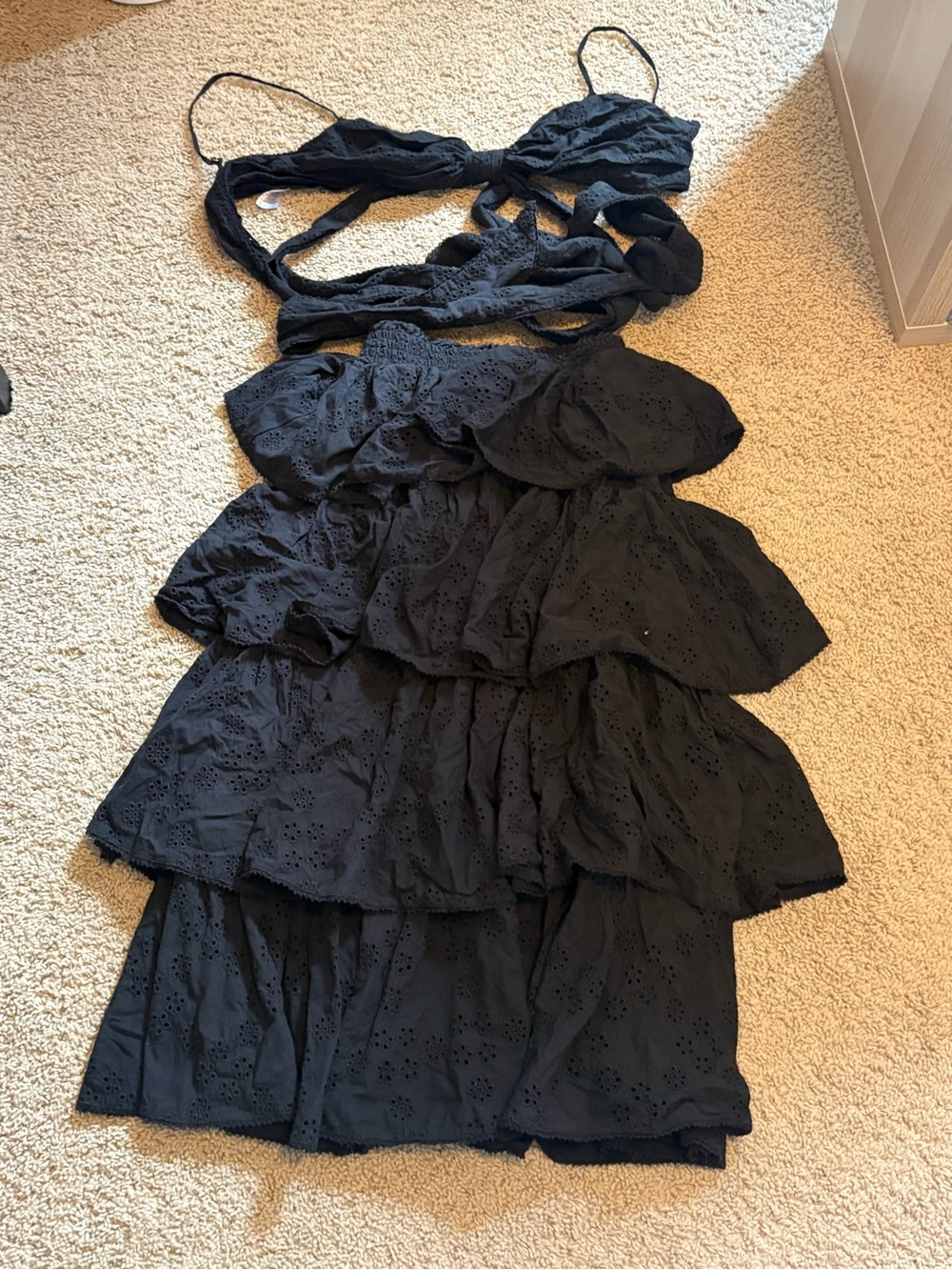 Hill House Black Tiered Maxi Skirt Set - Picture 3 of 3